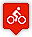 Typisches Icon in der Karte biking